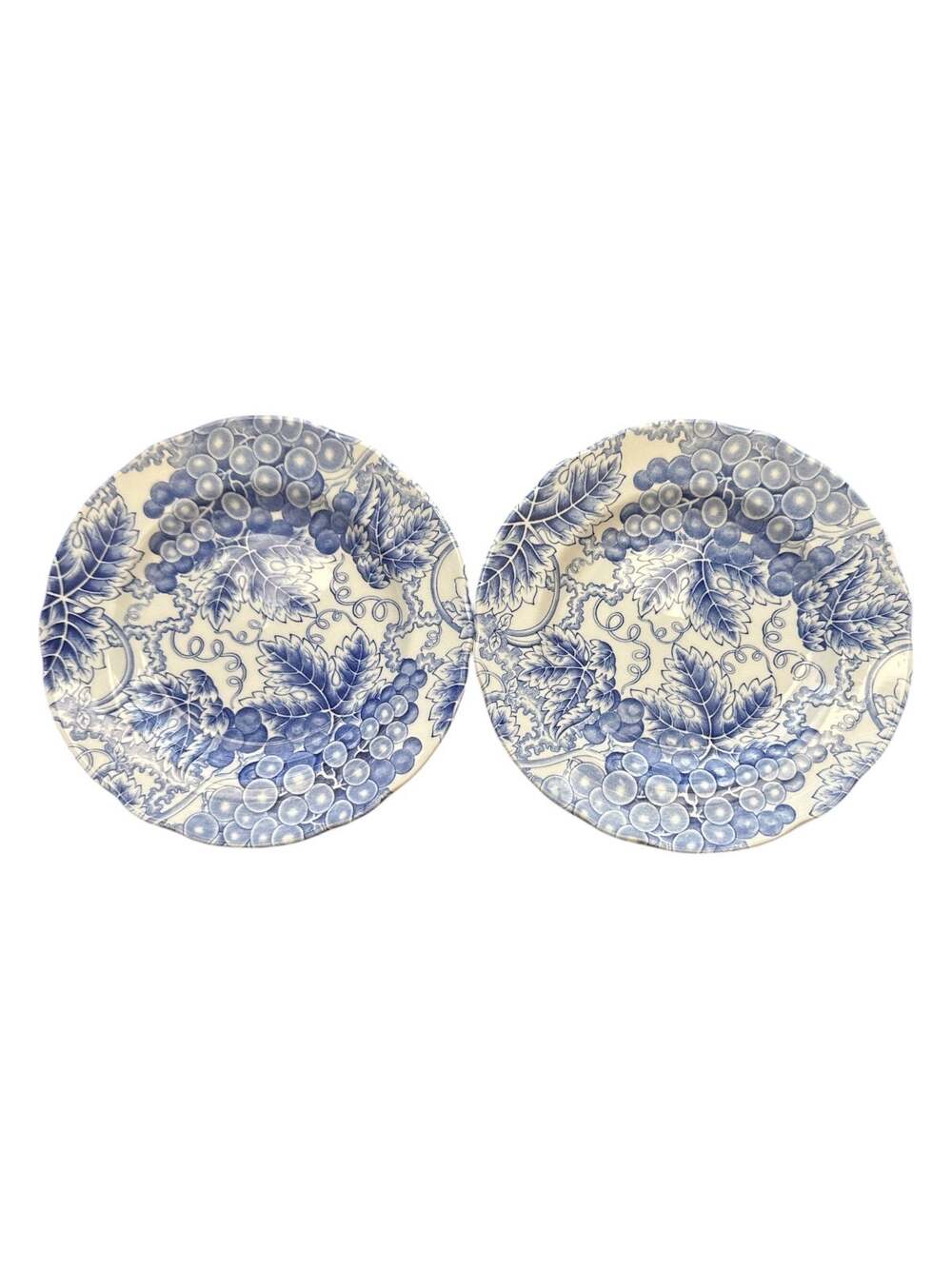 Spode Blue Room Collection Grapes Bread Plates Set of 2
